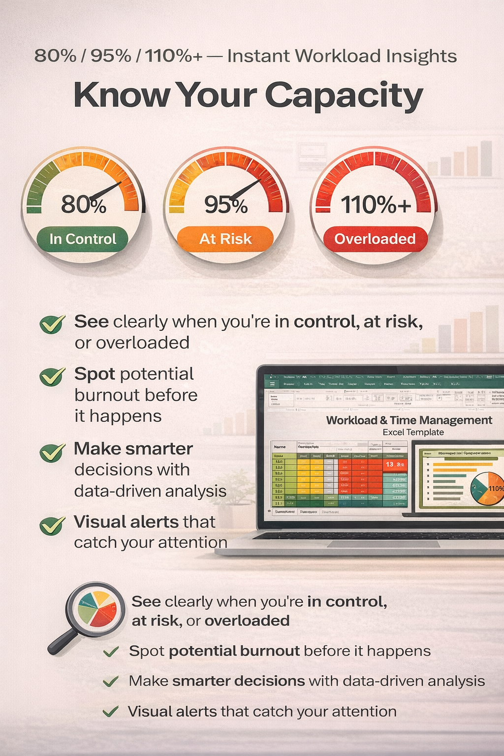 Workload Diagnostic System — Excel-Based Time & Capacity Planner